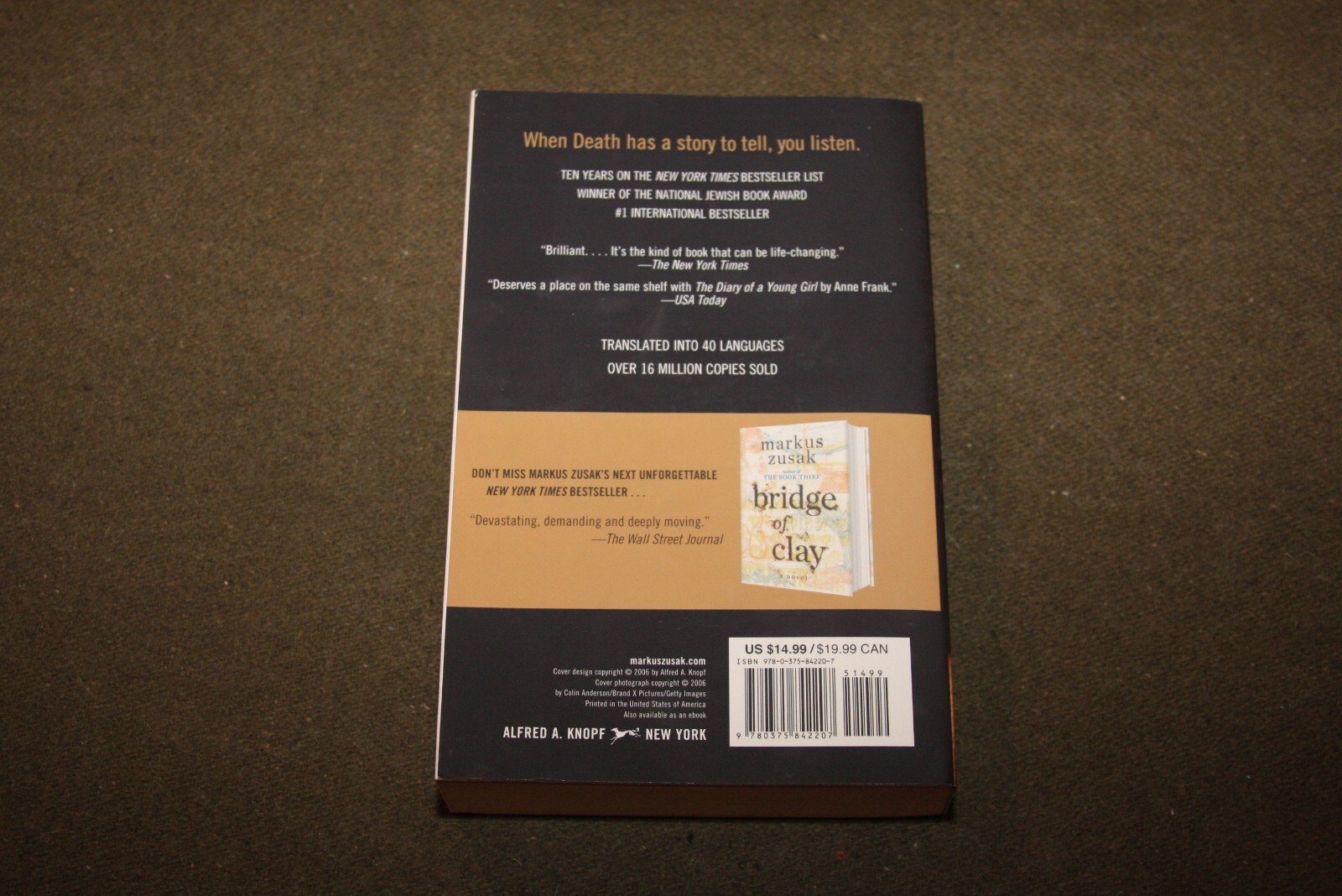 The Book Thief by Markus Zusak 2016 TPB