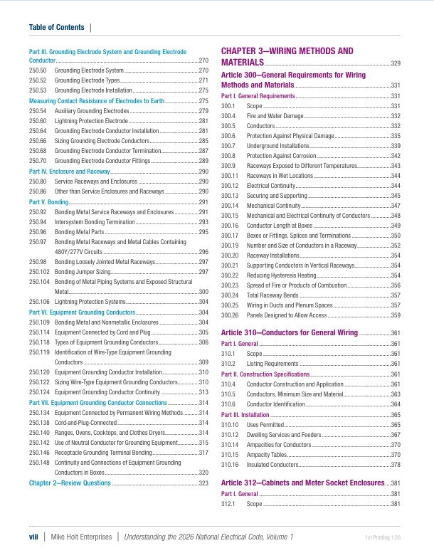 2026 Understanding the NEC, Volume 1 & 2 Textbook Set