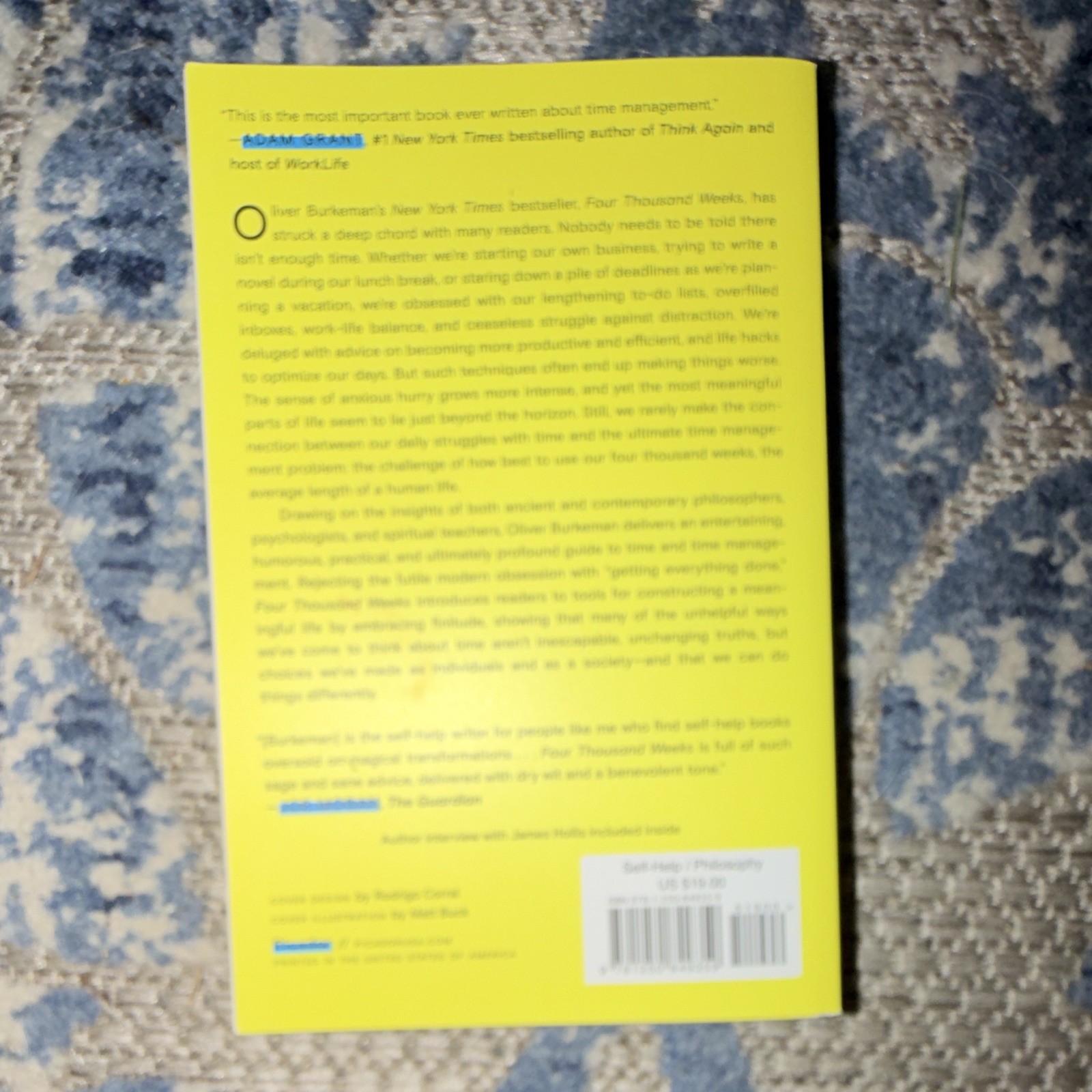 Oliver Burkeman Four Thousand Weeks Time Management for Mortals 2023 PB