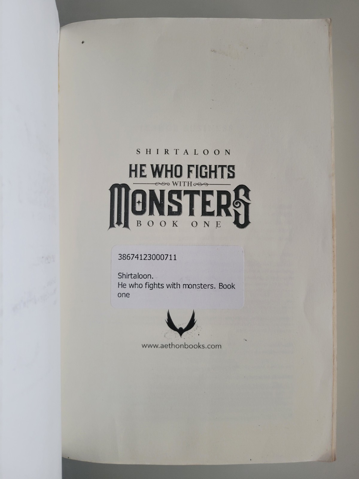 2021 HE WHO FIGHTS WITH MONSTERS BOOK ONE SHIRTALOON 1 1ST EDITION OUT OF PRINT