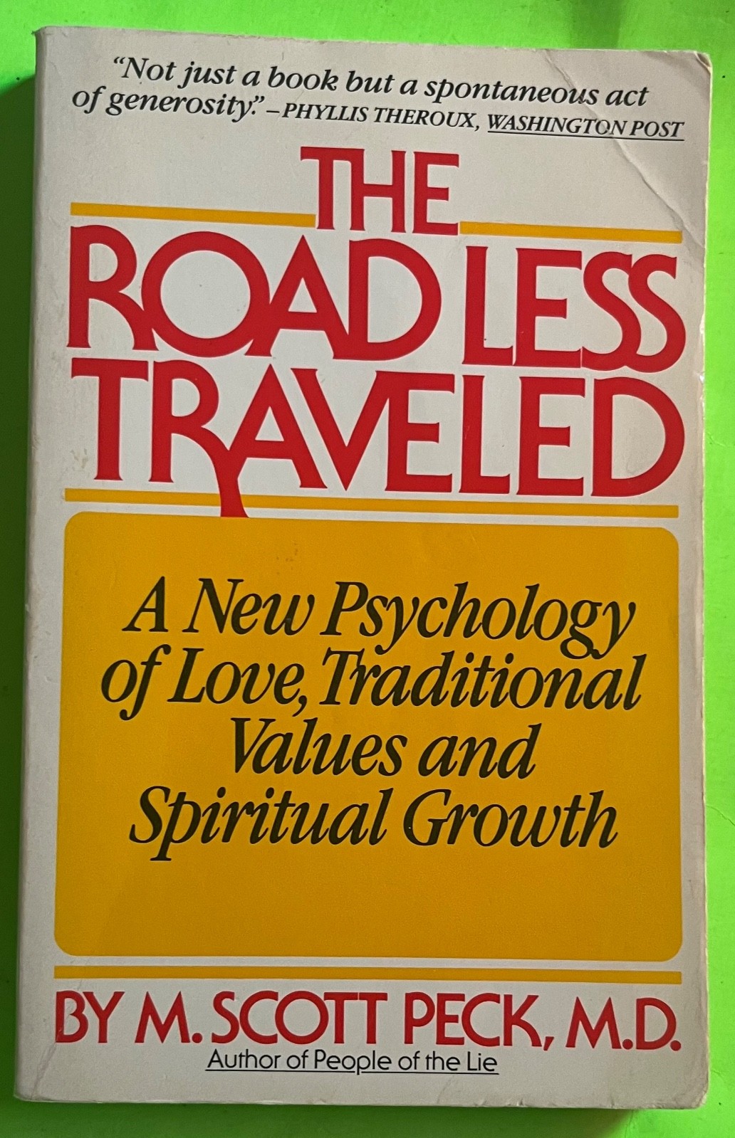 Vtg The Road Less Traveled: A New Psychology… by M. Scott Peck, M.D. (PB 1978)