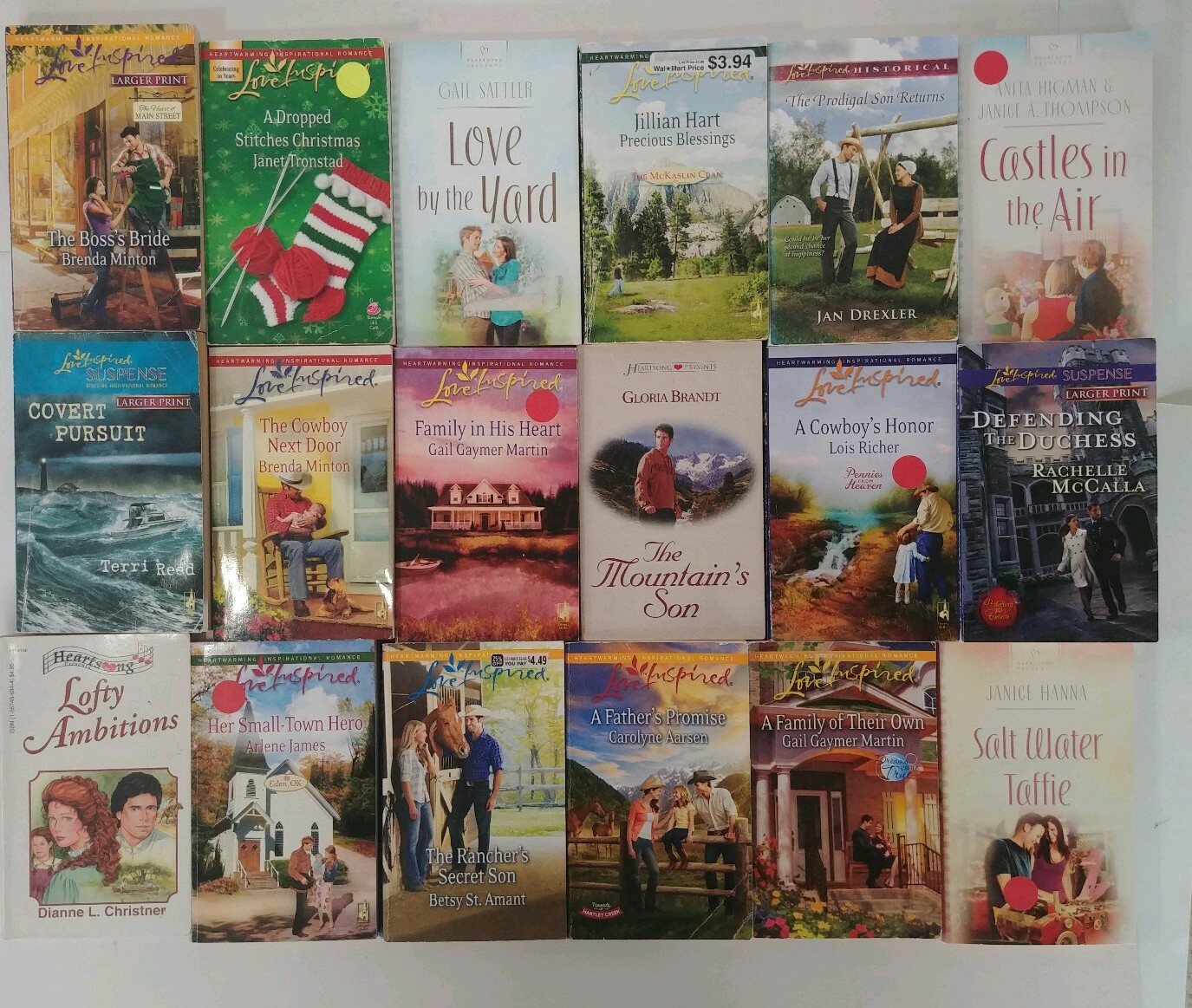 Love Inspired / Heartsong Inspirational Romance Books lot of 10 random titles