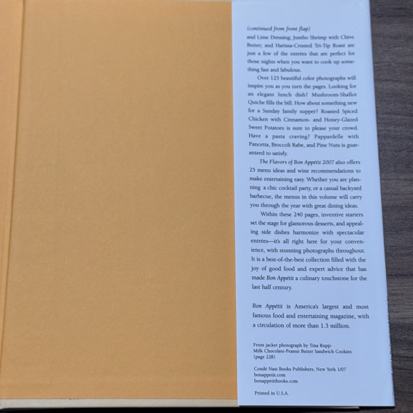 The Flavors Of Bon Appetit 2007 Hardcover 240 Pages Very Good Condition