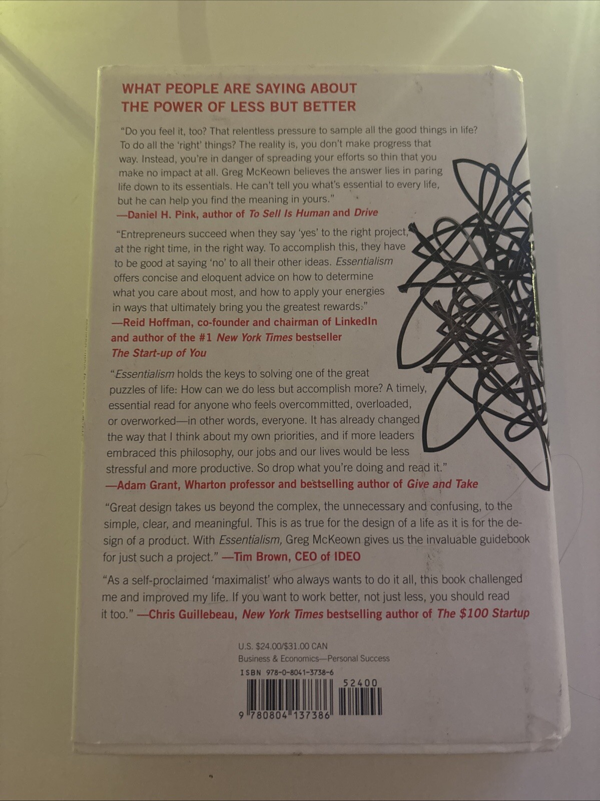 Essentialism by Greg McKeown (2014 Hardcover)