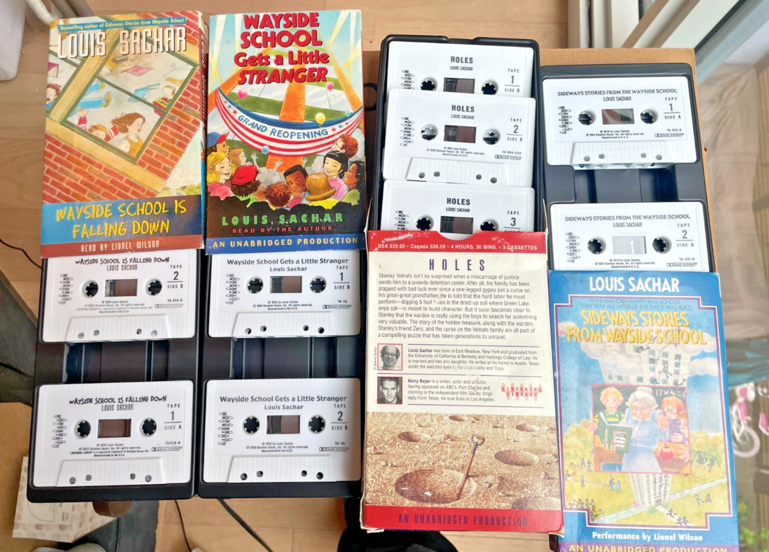 Lot of 4 Louis Sachar Audio cassettes Scholastic