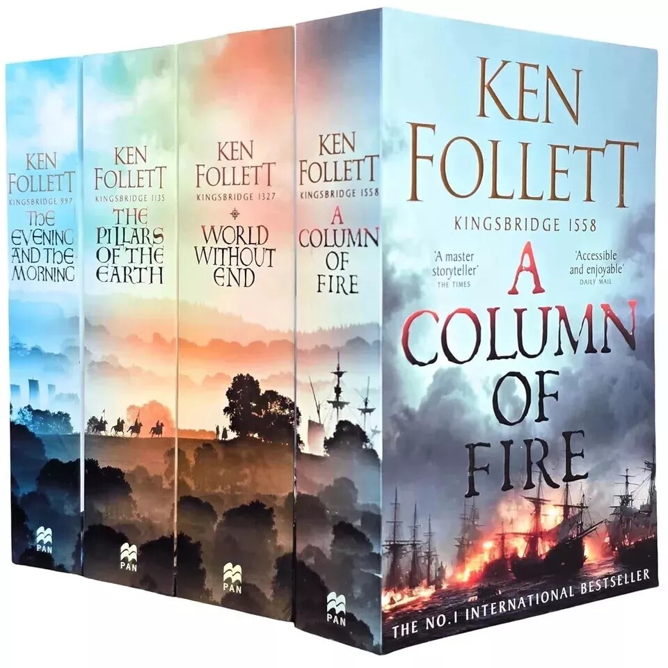 The Kingsbridge Novels 4 Books Collection Set by Ken Follett | A Column of Fire