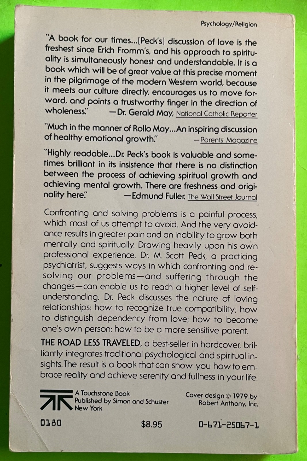Vtg The Road Less Traveled: A New Psychology… by M. Scott Peck, M.D. (PB 1978)