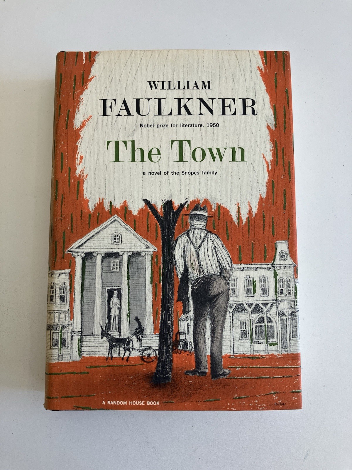William Faulkner the town HBDJ 1957 Random House Nice Copy