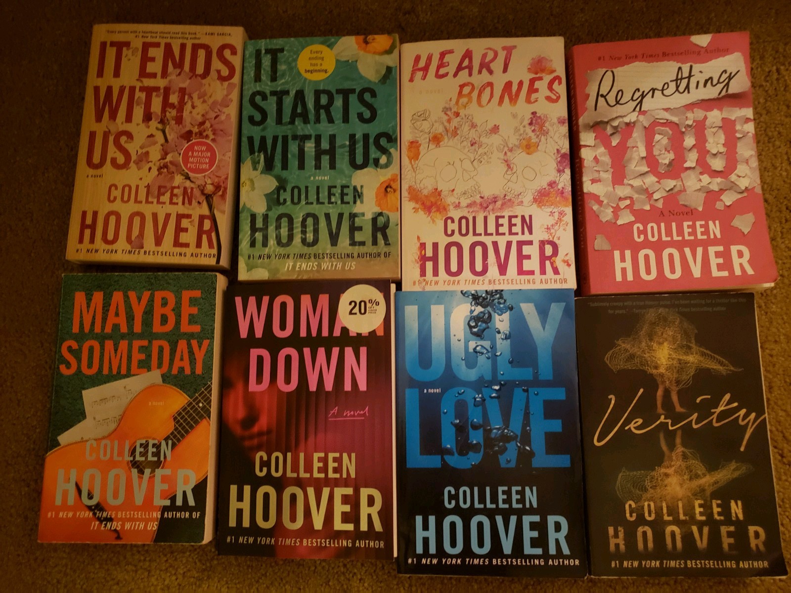 8 COLLEEN HOOVER BOOKS in photos paperback FREE SHIPPING PAPERBACK excellent