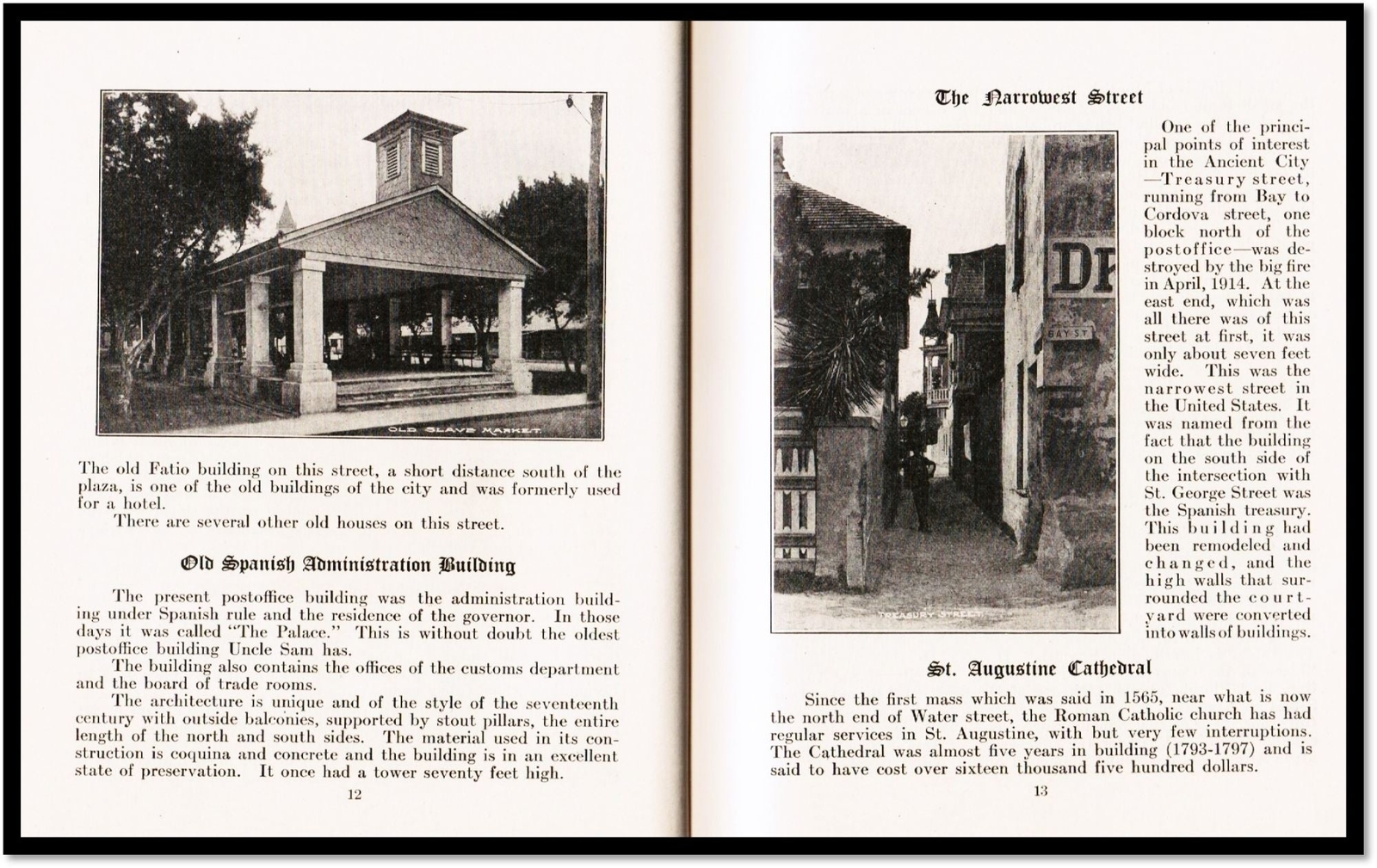 Post Card Guide [6] History Old Saint Augustine Florida 1912 40 pages text