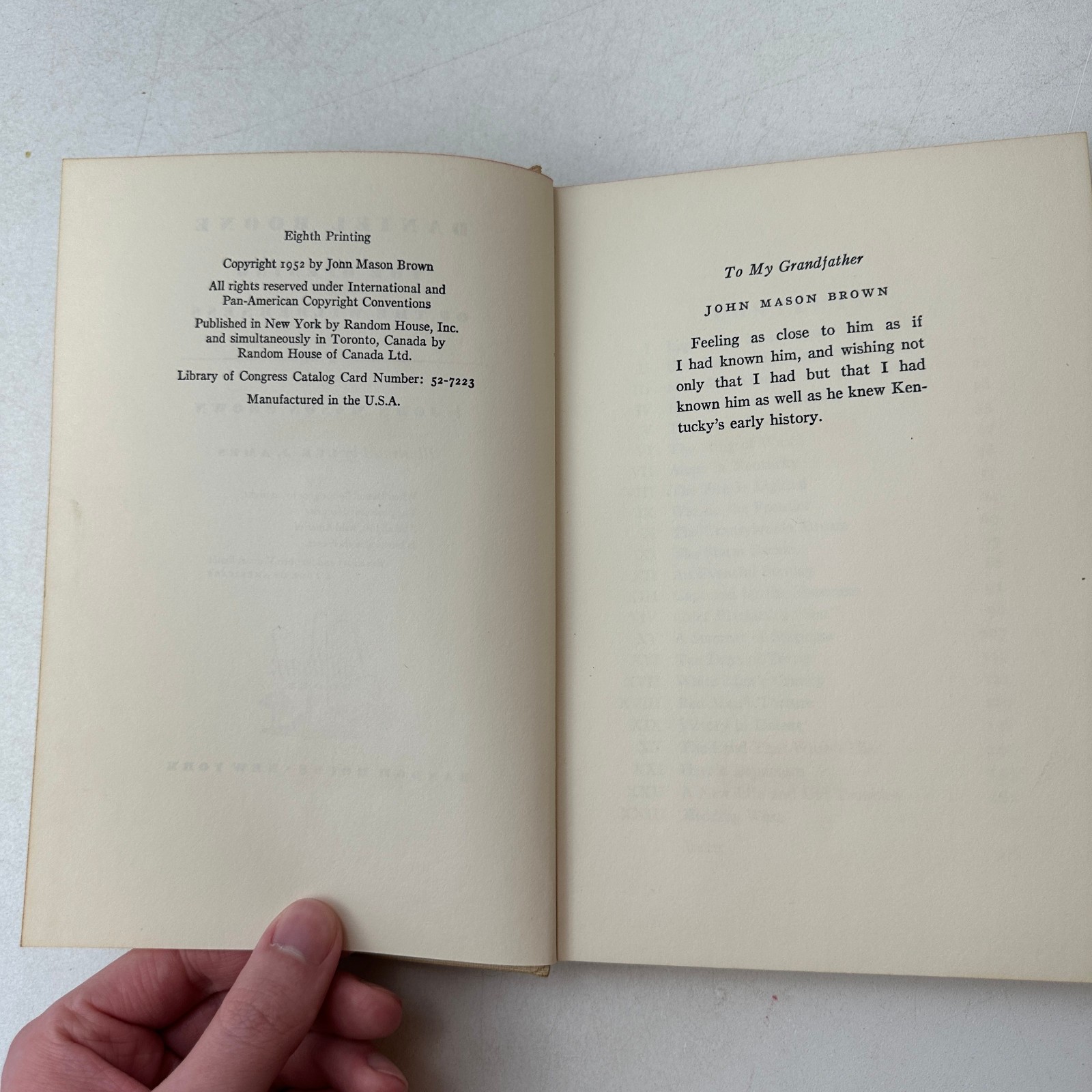 Daniel Boone Opening of the Wilderness John Mason Brown Lee J Ames HC 1952