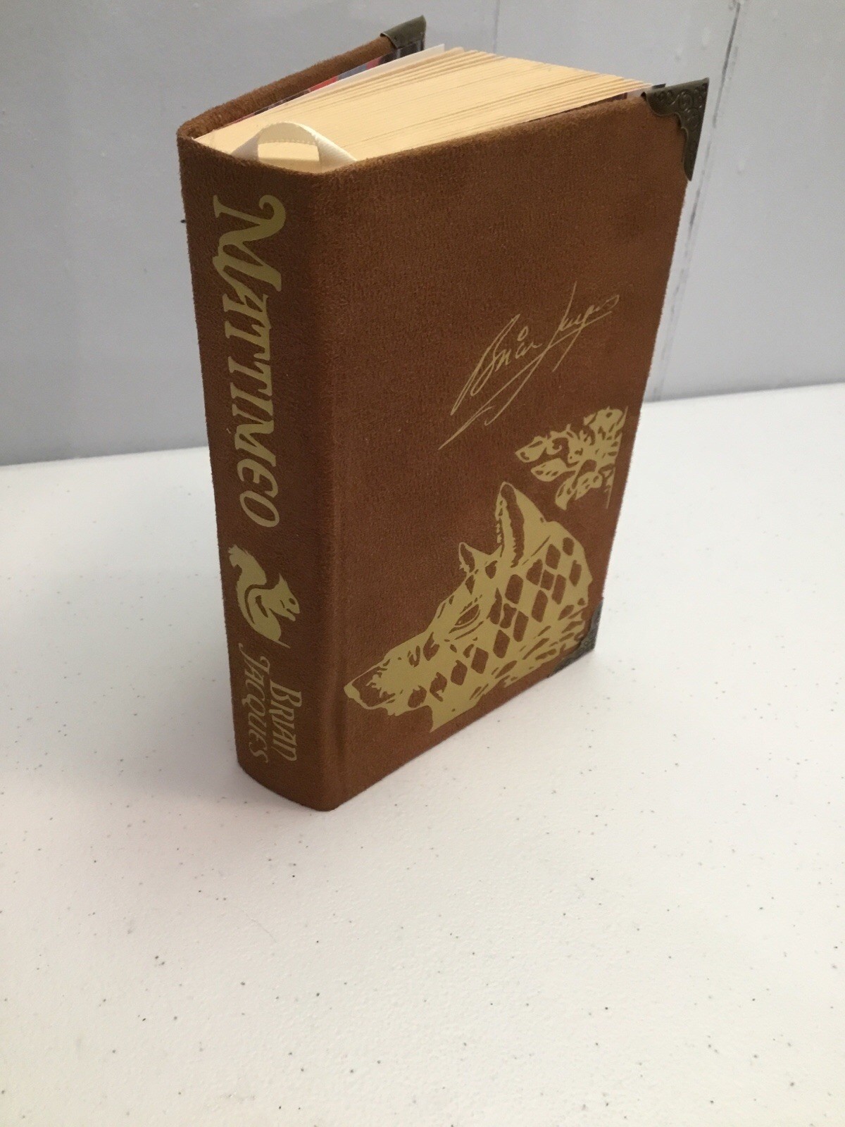 Brian Jacques, Redwall Series Books 1-5, Custom Bound in Suede, Mossflower