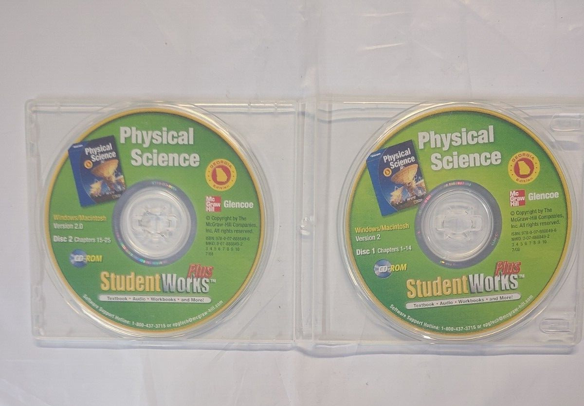 PHYSICAL SCIENCE StudentWorks Plus on 2 CD-ROMs (Ver 2) McGraw Hill/Glencoe LN