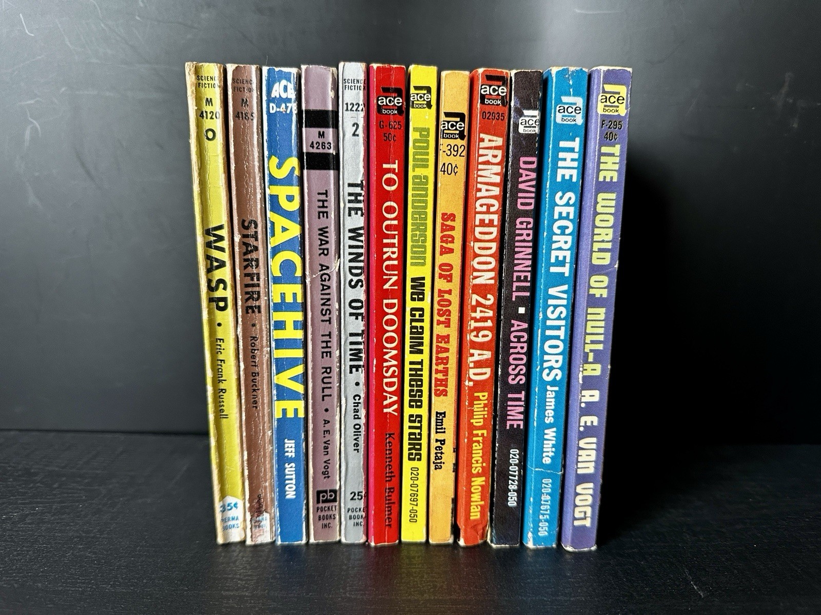 12 VINTAGE SCIENCE FICTION BOOKS, Russell – Van Vogt Poul Anderson & More