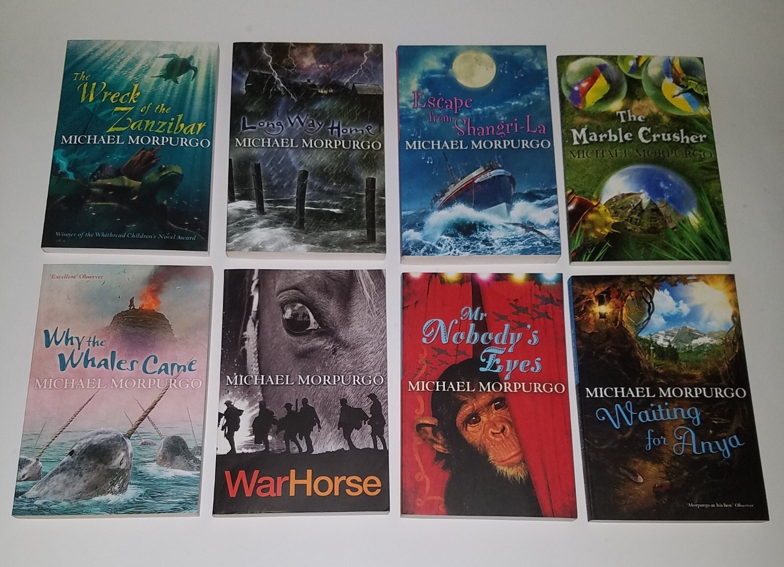 8 Michael Morpurgo Paperback Book Lot War Horse Anya Whales Shangri-La Zanzibar