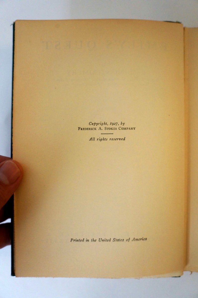 Emily’s Quest by L.M. Montgomery 1927 First US Edition Hardcover