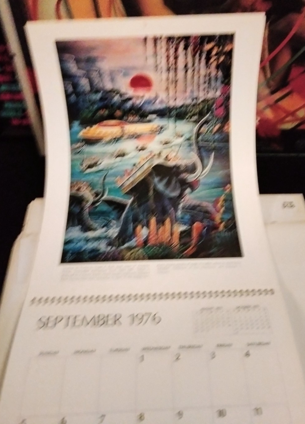 NEW SEALED THE WORLDS OF FANTASY CALENDAR 1976 SCIENCE FICTION VINTAGE ART SCIFI