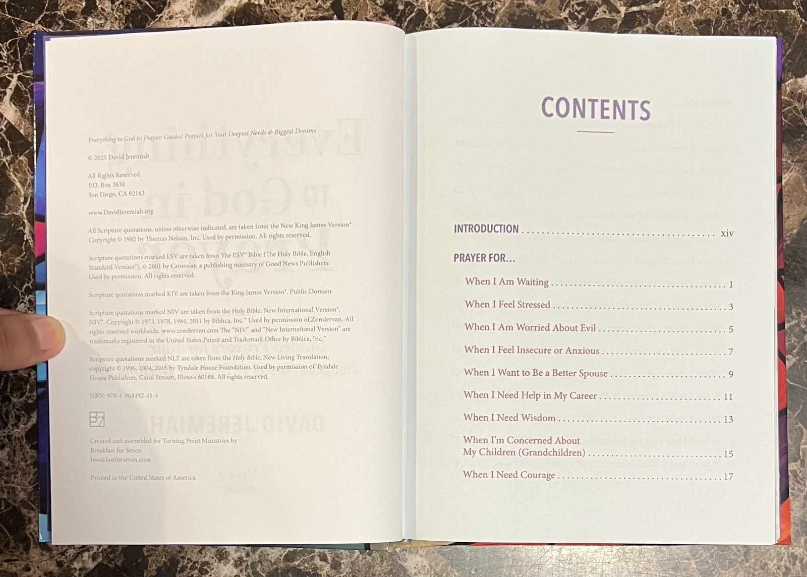 Everything to God in Prayer by David Jeremiah Hardcover Book