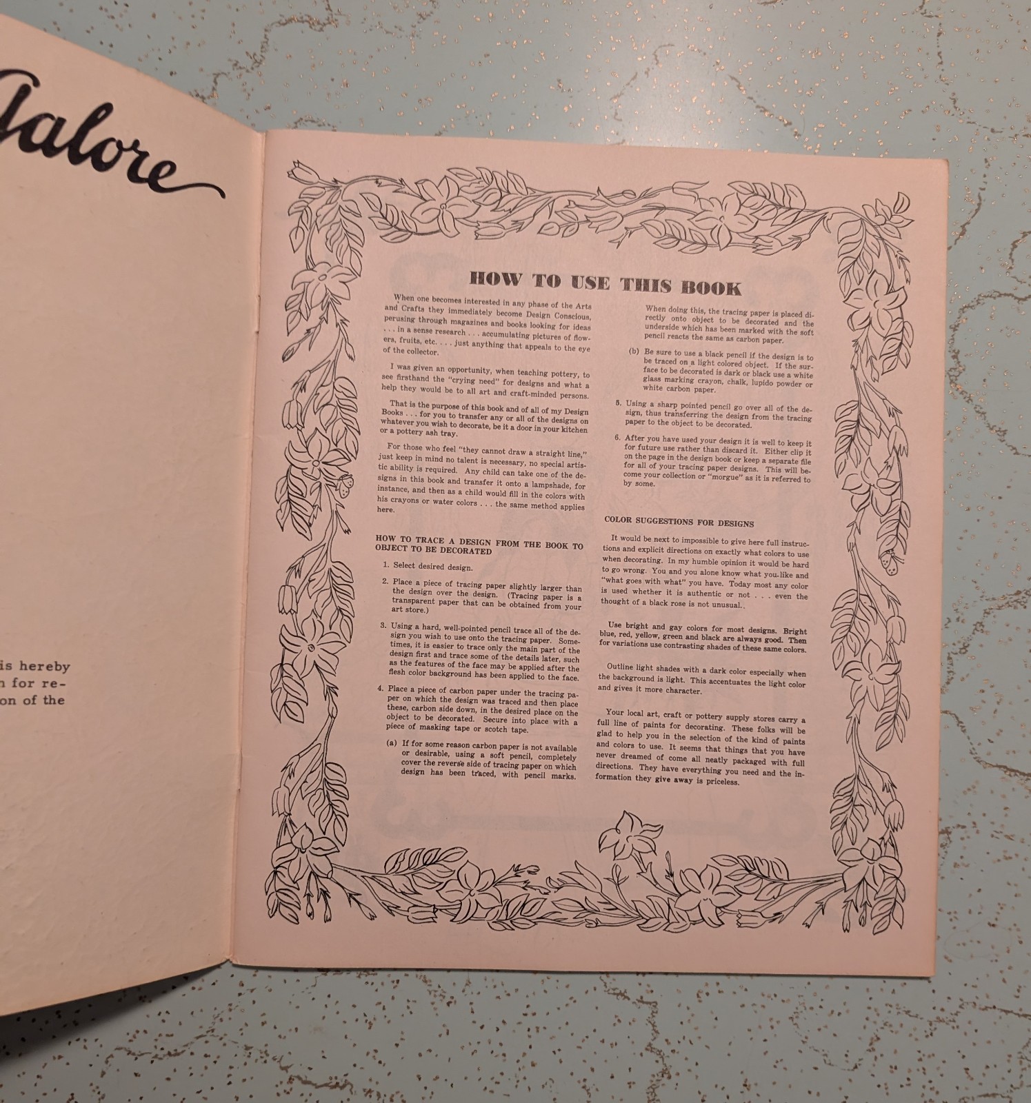 Jane Snead, Designs Galore, Vintage Arts & Crafts Book (1955) 48 Pages