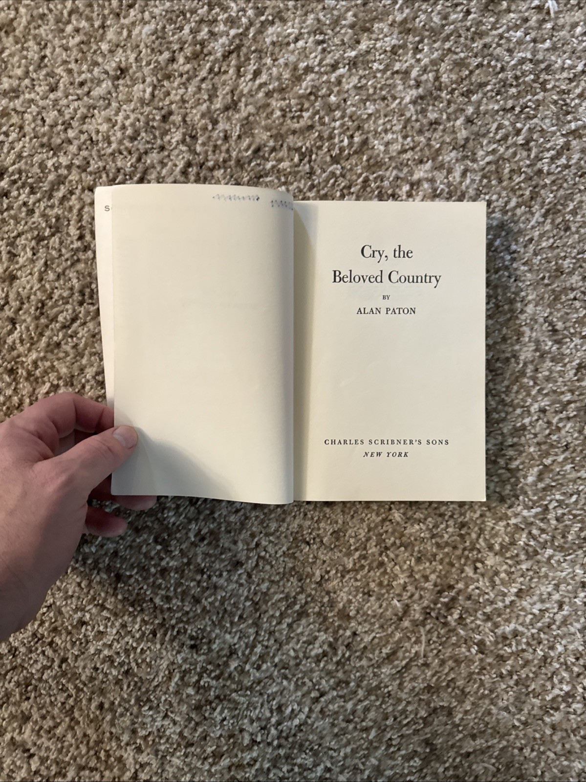 CRY, THE BELOVED COUNTRY by Alan Paton – First Edition 1948 – Scribner’s – PPRBK