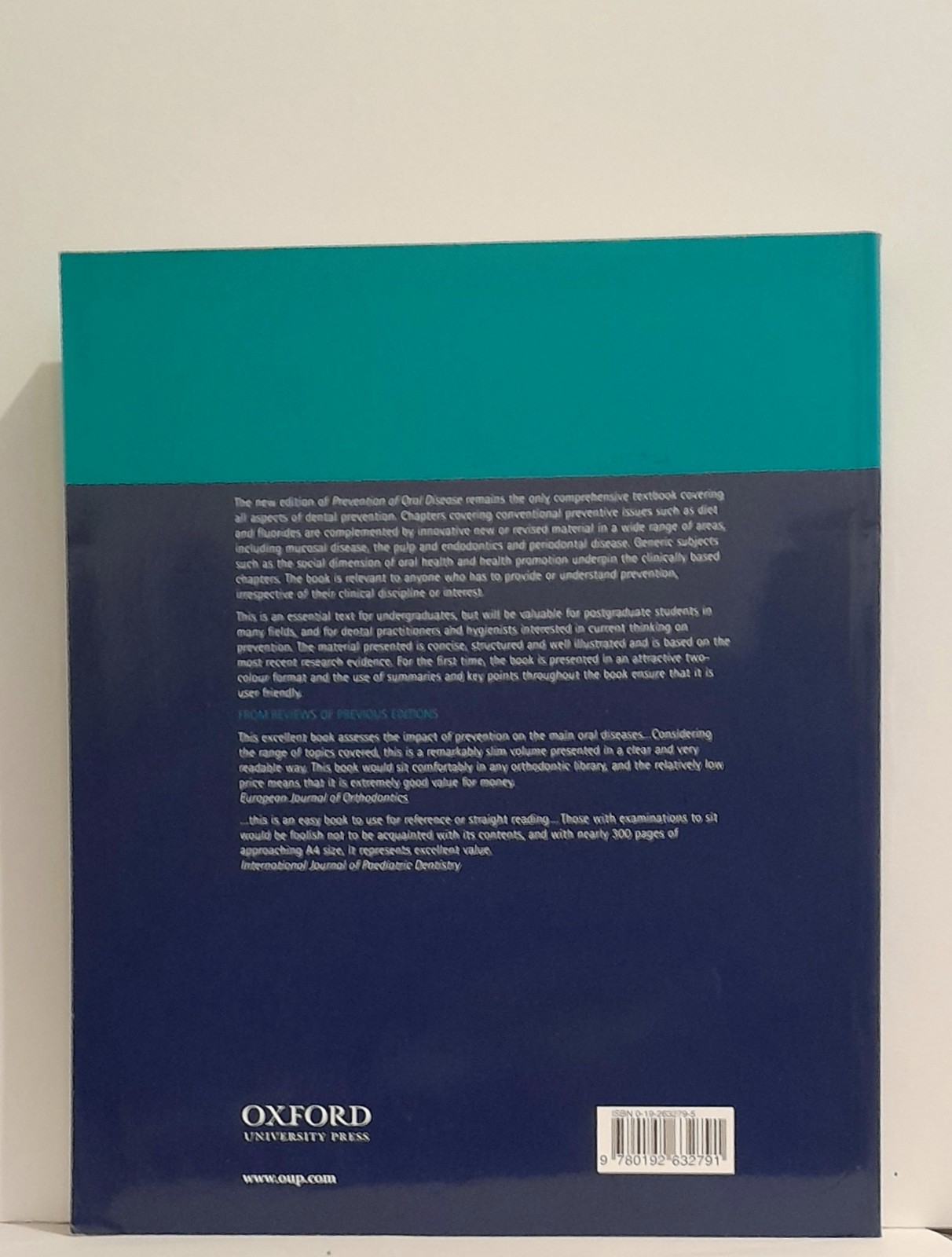 Prevention of Oral Disease by June H. Nunn (2003, Uk-Trade Paper)