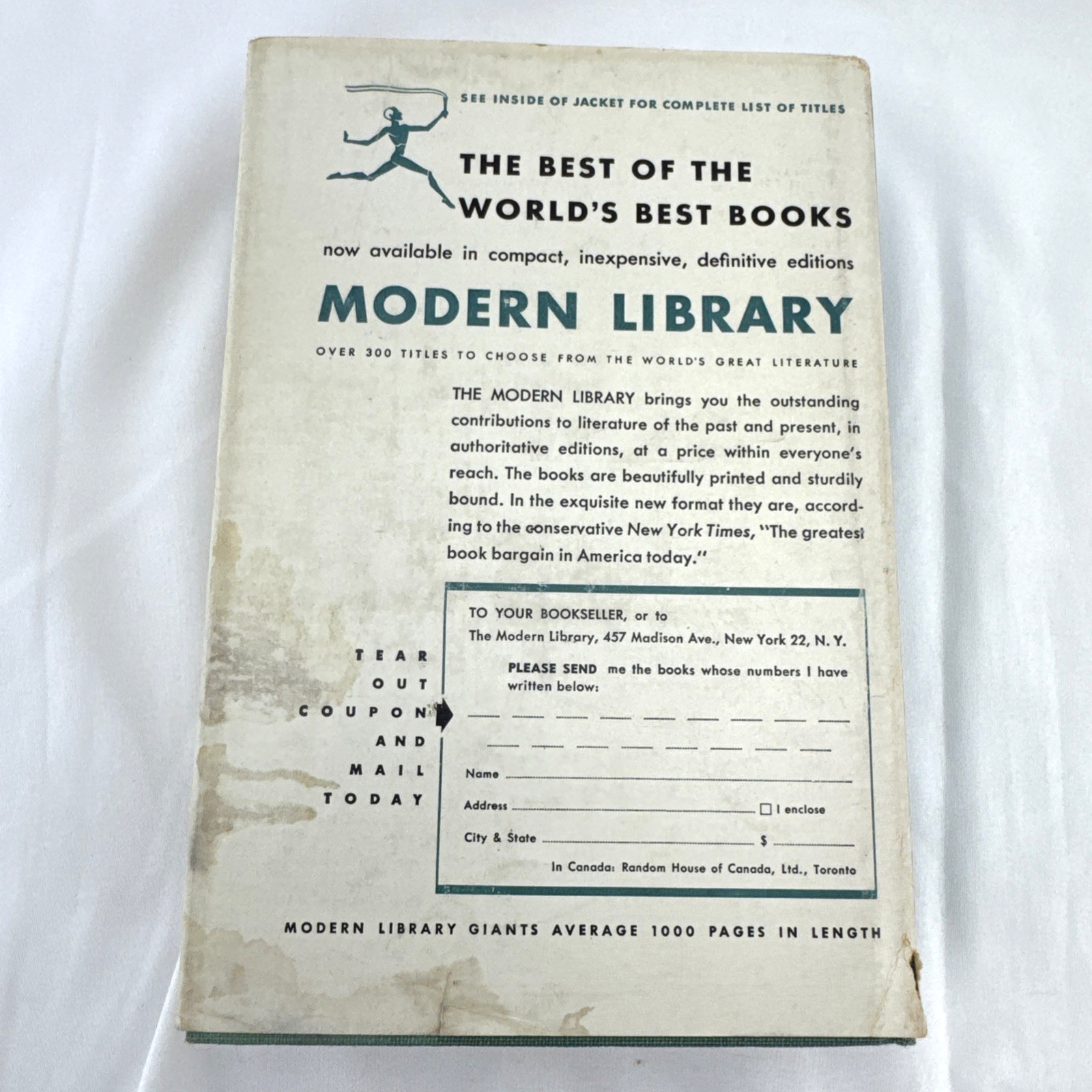 VTG Anna Karenina Leo Tolstoy The Modern Library 1950 HD DJ V Good