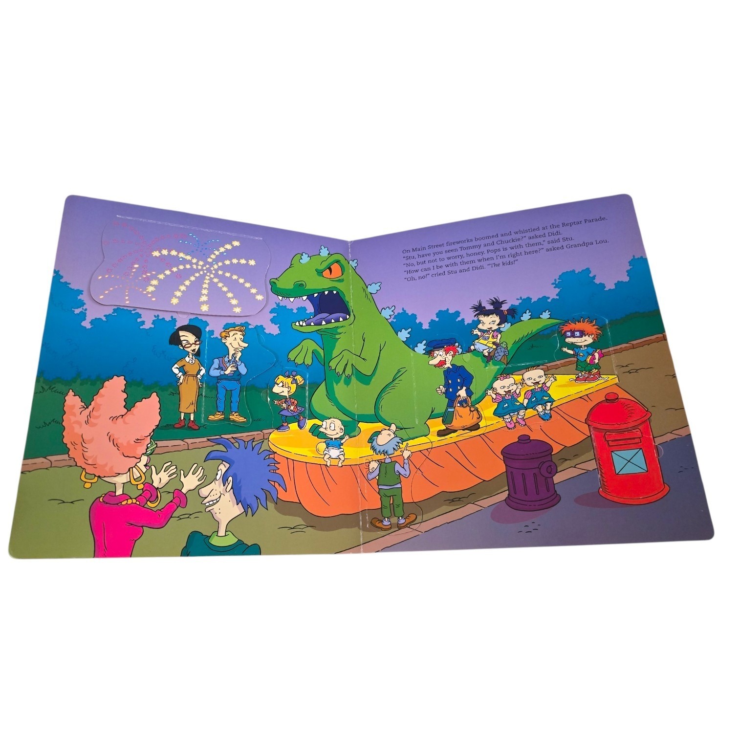 VTG Nickelodeon Rugrats Planet Reptar lift the flap hardback book Alison Inches