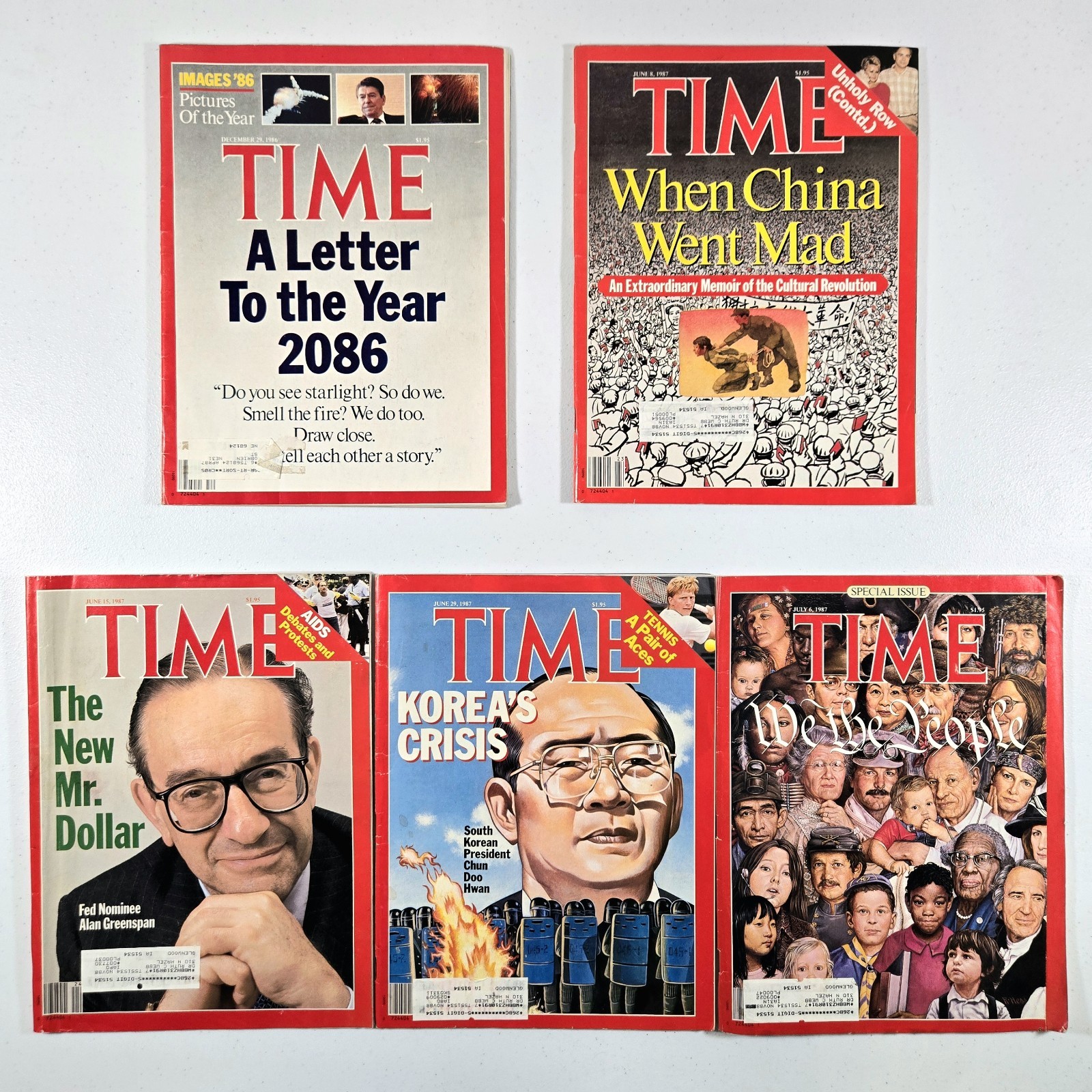 LOT OF 11 TIME MAGAZINES ASTROLOGER CARROLL RIGHTER RONALD REAGAN (1969-1980’s)
