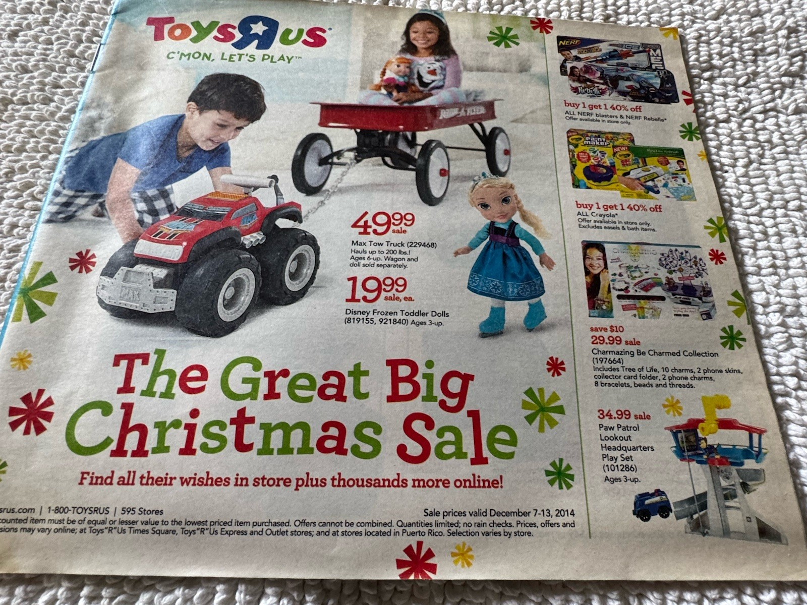 Toys R Us 2014 THE GREAT BIG CHRISTMAS SALE Wii Nintendo 3DS PS4 Xbox 1/360 EX