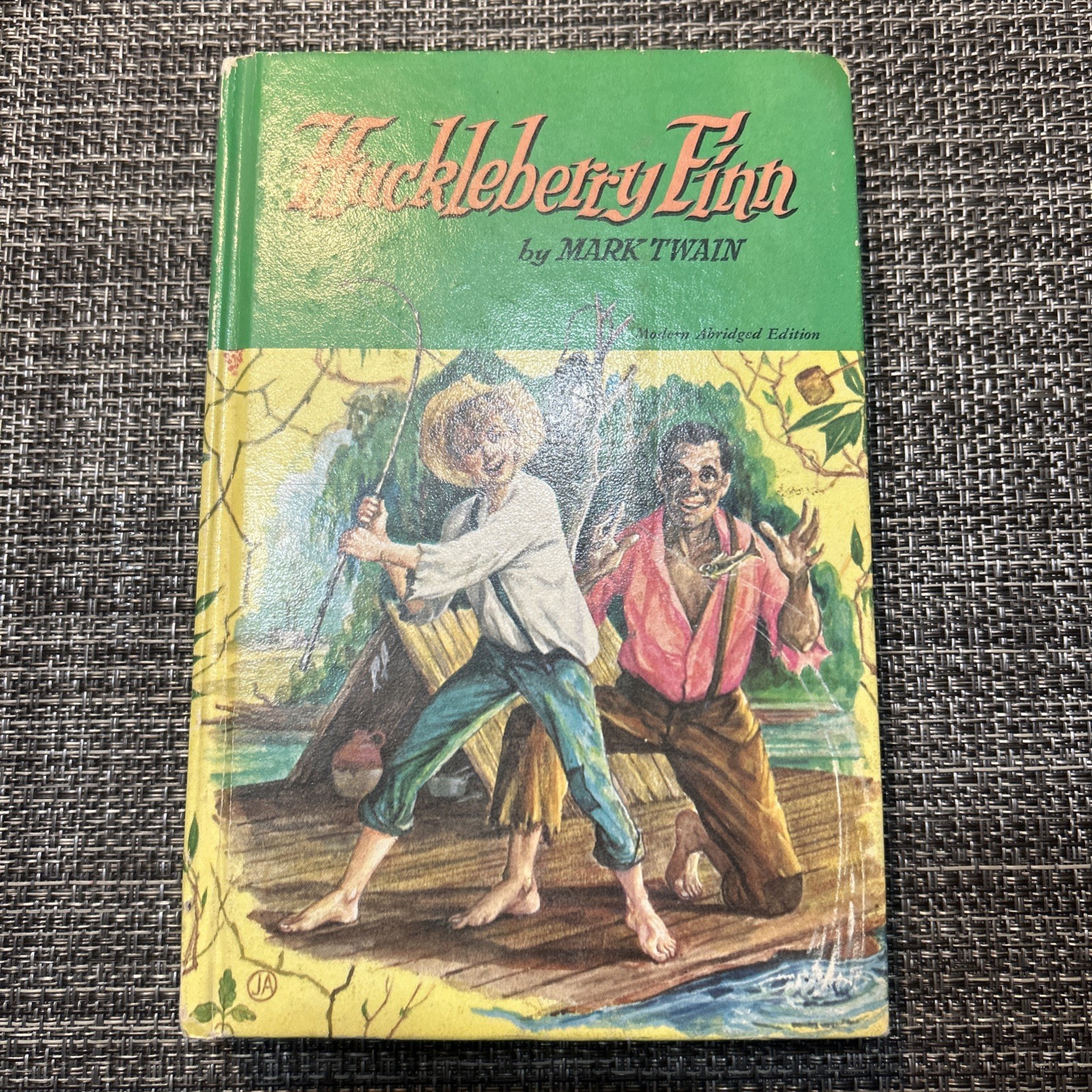 Mark Twain Vintage 1955 Adventures of Huckleberry Finn Book Whitman Publishing
