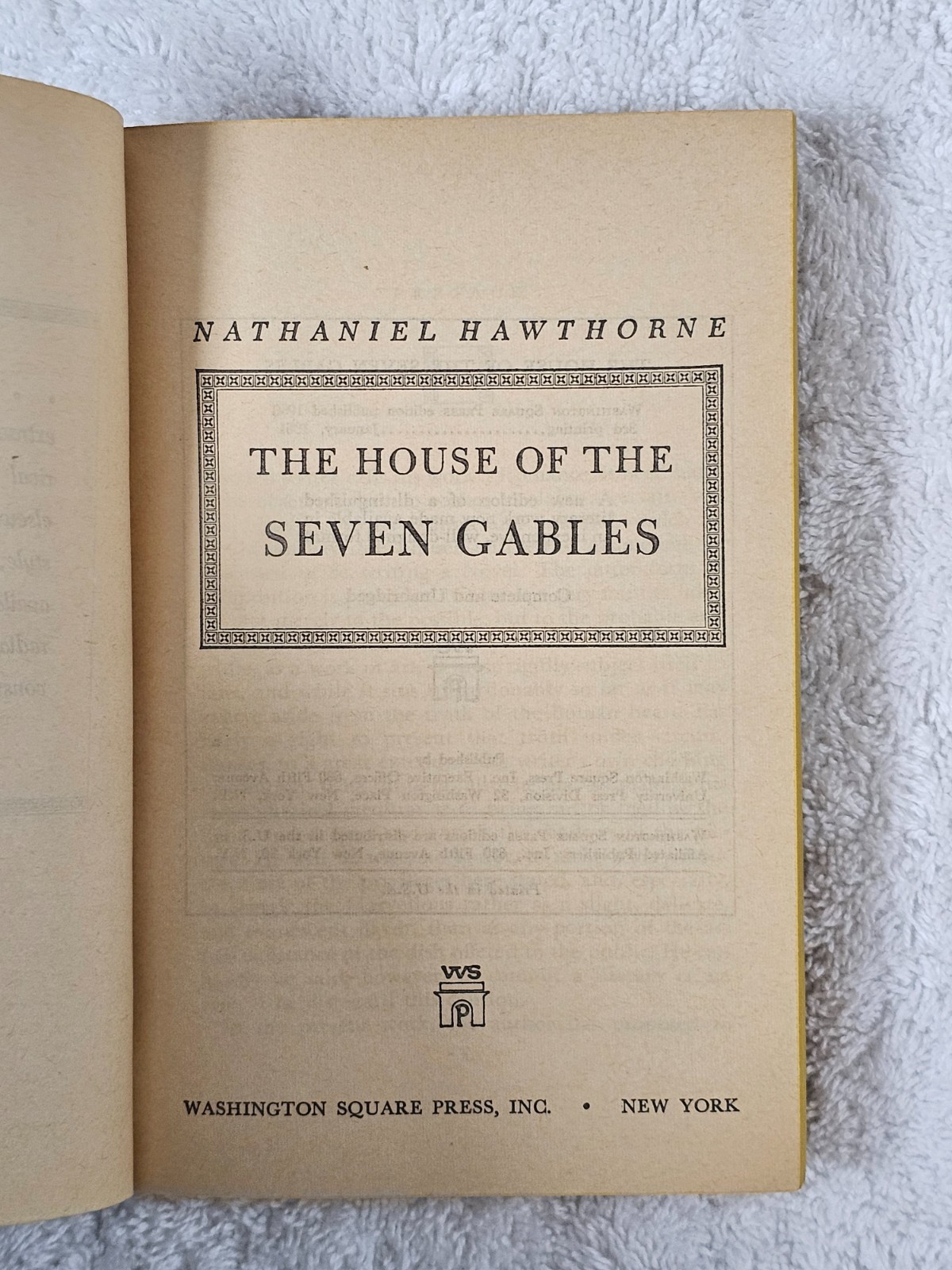 1961 Washington Square Press The House of the Seven Gables Hawthorne W215 VTG