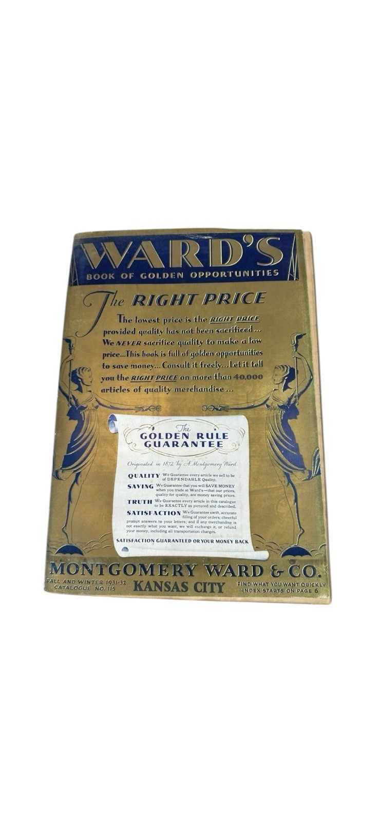 Vintage 1932 Montgomery Ward Fall & Winter Catalog 600 + pages – SCARCE