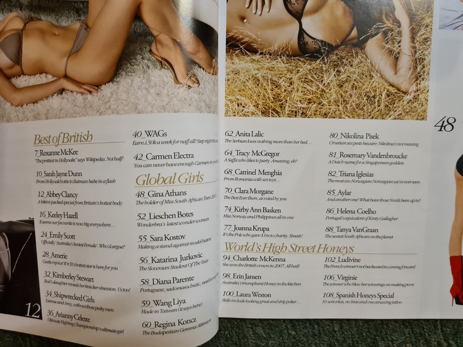 The Girls of FHM 2007 116 pages Emily Scott Keeley Hazel Very Good condition