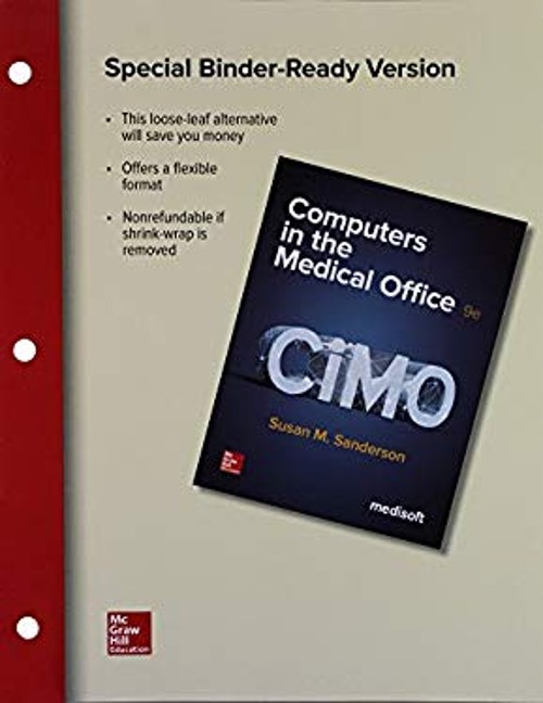 Looseleaf for Computers in the Medical Office Ringbound Susan M.