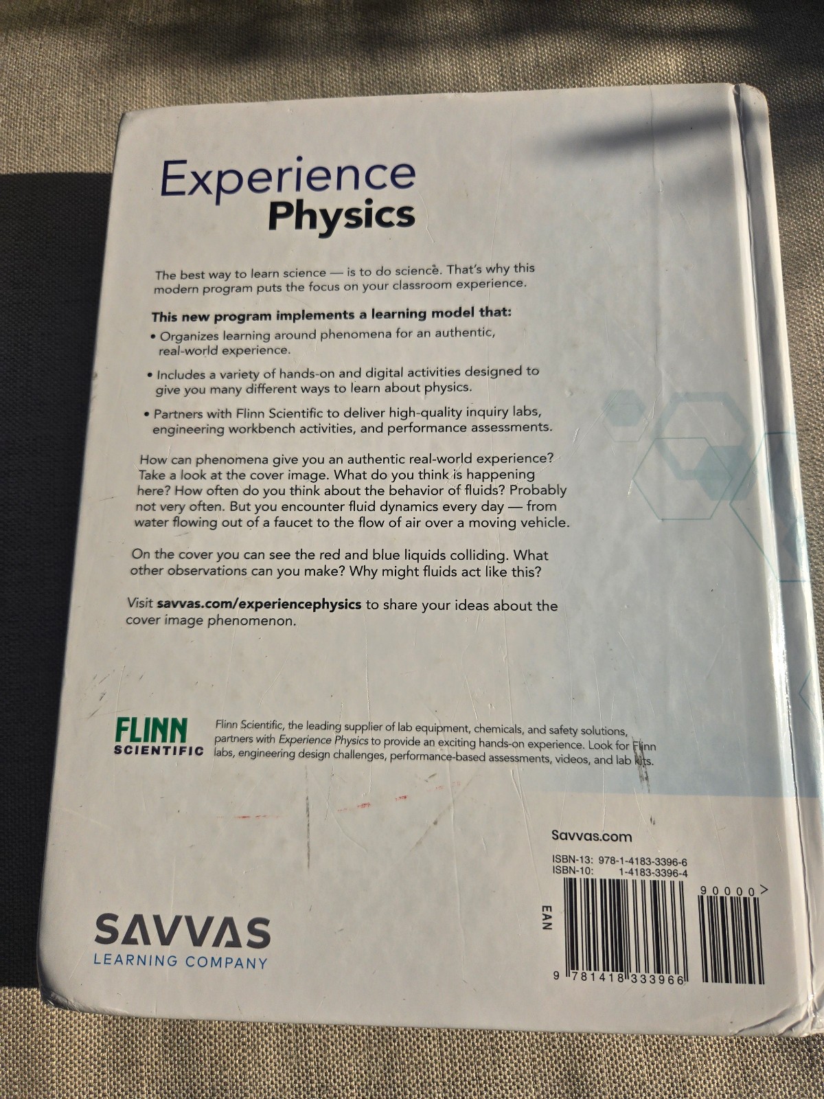 EXPERIENCE PHYSICS 2022 – Hardcover, by Savvas Learning Co – Good