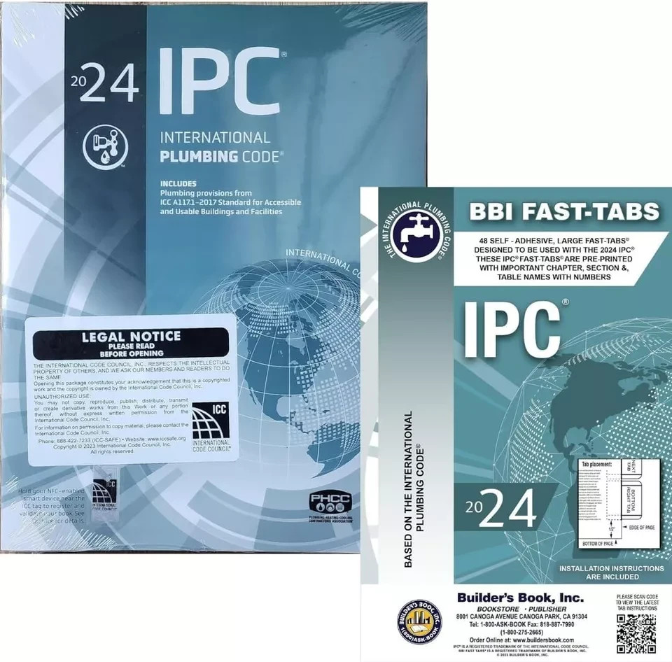 2024 IPC International Plumbing Code with BBI Fast Tabs Builders Paperback