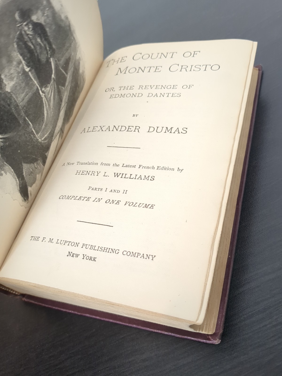 Alexander Dumas Count of Monte Cristo – 1890s Lupton One Volume Edition