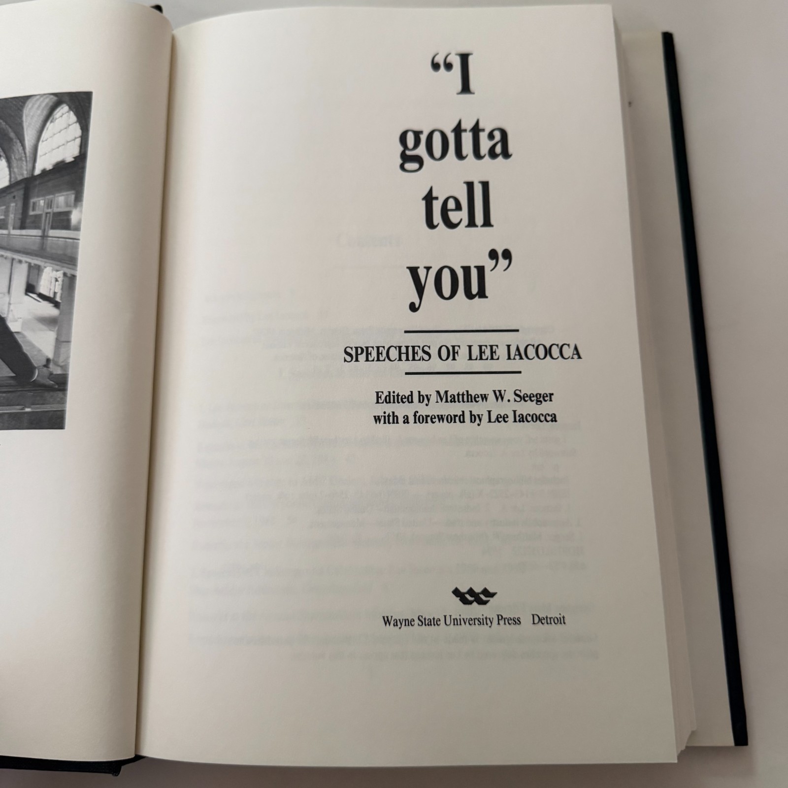 I Gotta Tell You: Speeches of Lee Iacocca Hardcover 1994
