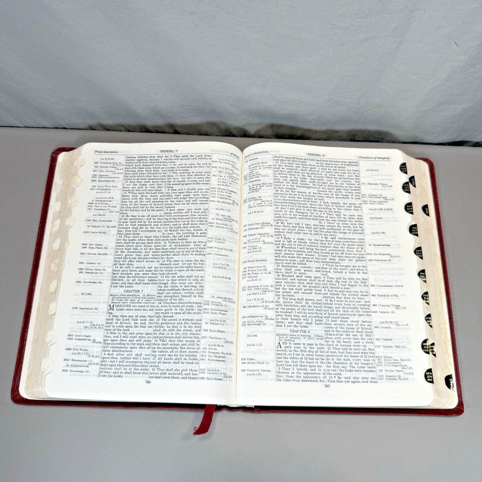Thompson New Chain Reference Bible KJV 4th Edition Updated 1982 Red Leather
