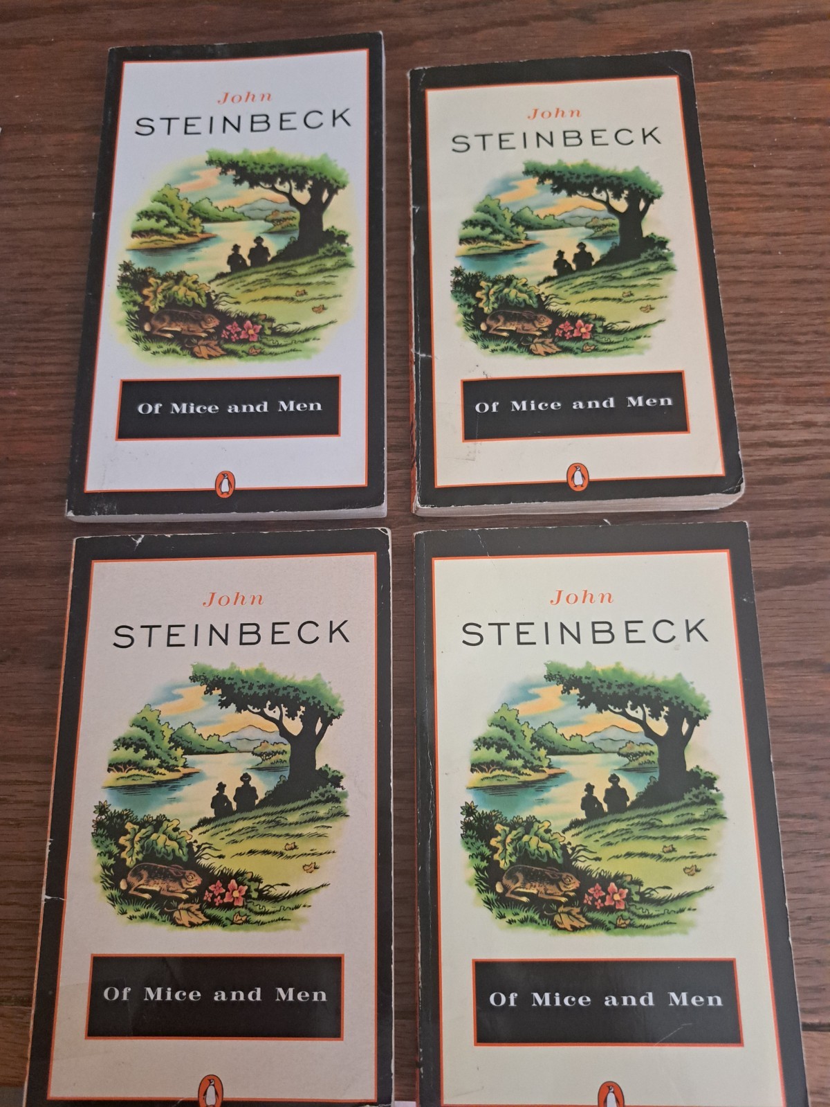 Lot 4 books Of Mice and Men John Steinbeck Classroom set Guided Reading 1993