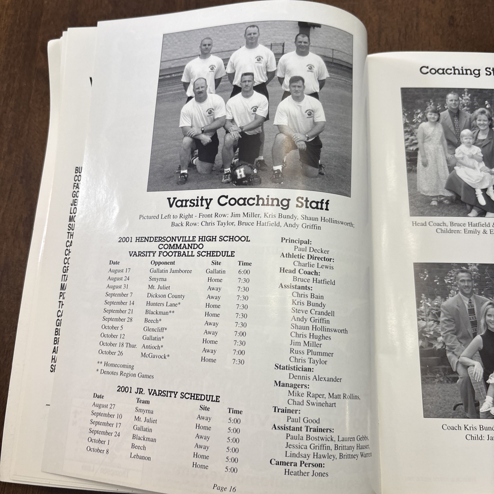 2001 Commando Football Book Hendersonville Tennessee High School TN 80 Pages