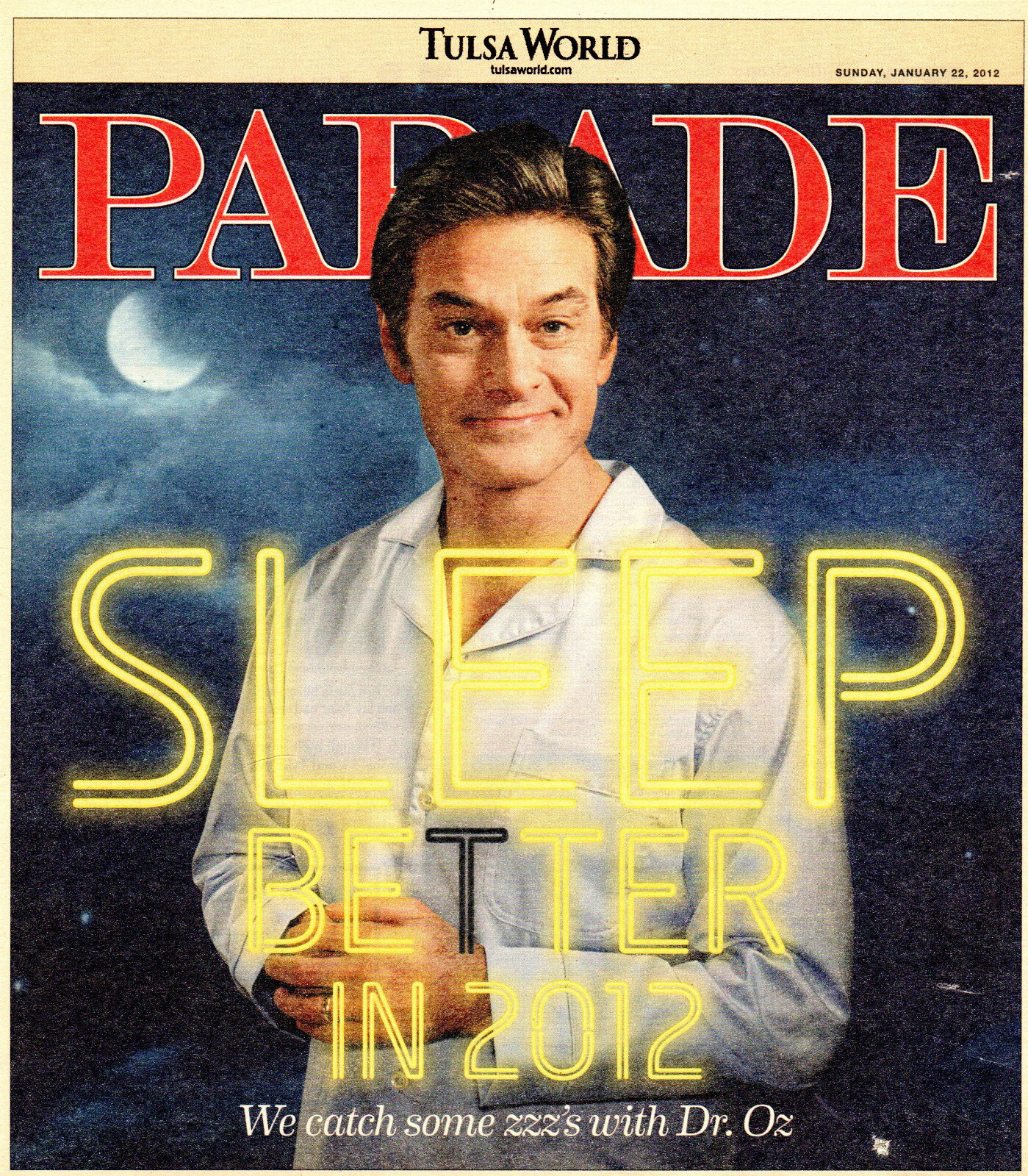 PARADE January 22 2012 Dr. Mehmet Oz Better Sleep Tiffany Thiessen Jessica Alba