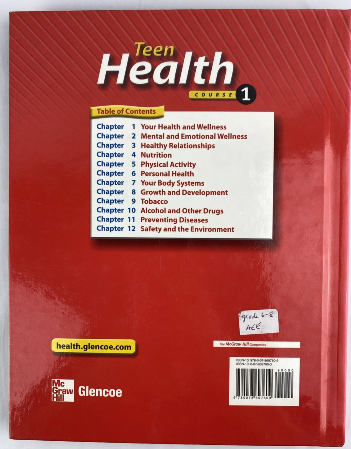 Teen Health Course 1 Student Edition Hardcover Textbook Homeschool Grades 6-8