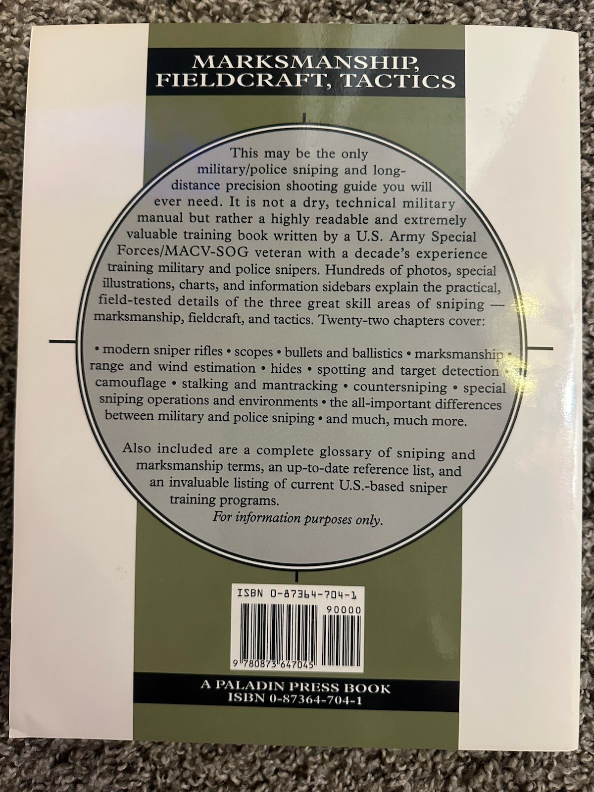 THE ULTIMATE SNIPER by John L. Plaster, 1993, Illustrated Softcover, Training