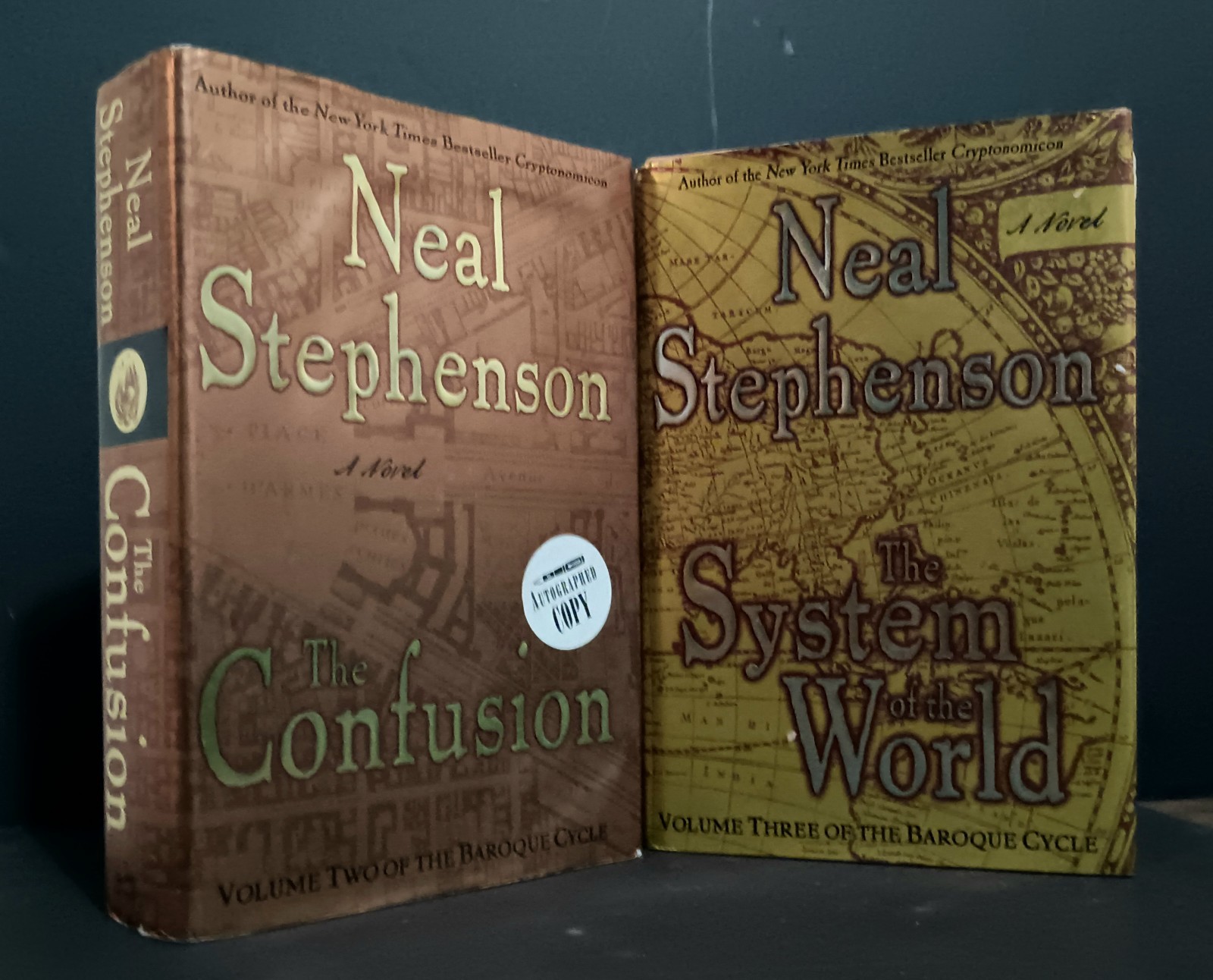 Neal Stephenson: Confusion (Signed 1st) & System of World (1st) Hardcovers