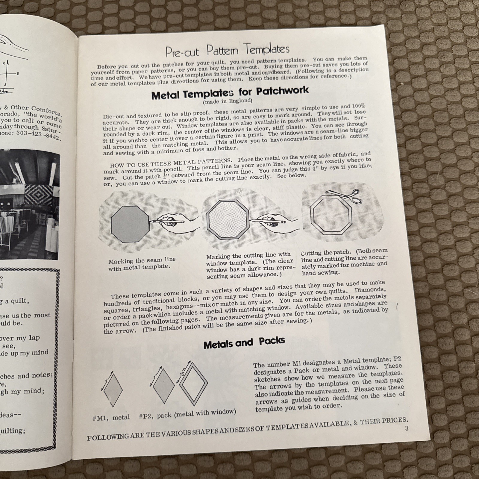 Rare vintage Quilts and Other Comforts Catalog #6 Leman 1975 32 pages