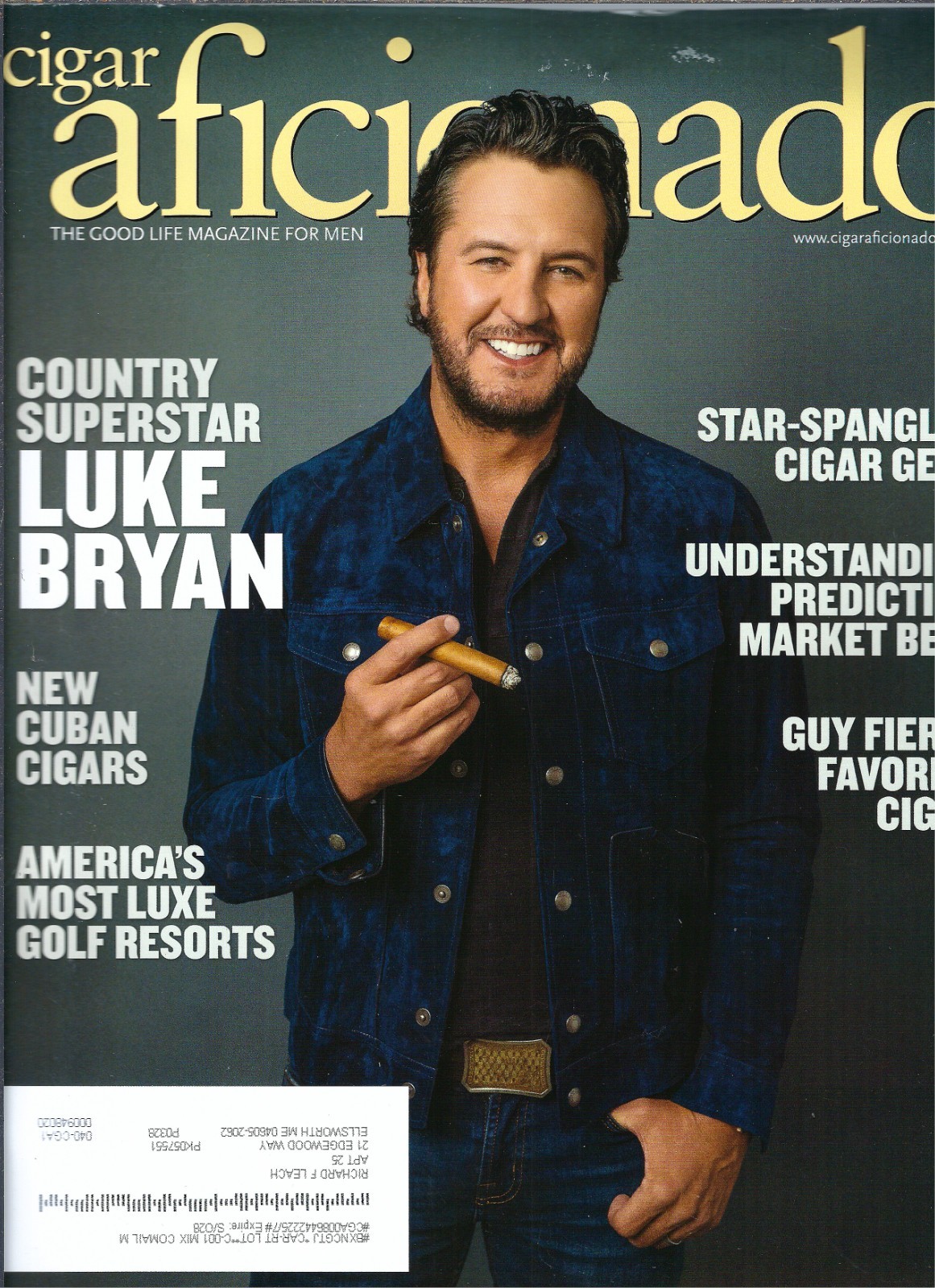 CIGAR AFICIONADO MAGAZINE-JULY/AUGUST 2026-LUKE BRYAN-NEW-Cuban Cigars