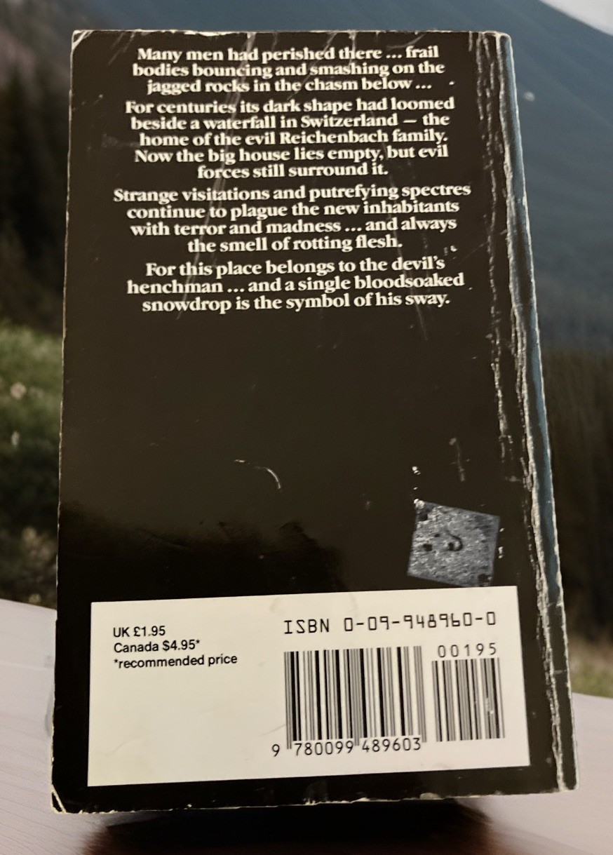 Guy N. Smith Satan’s Snowdrop Horror Paperback 1986 Arrow Books Edition