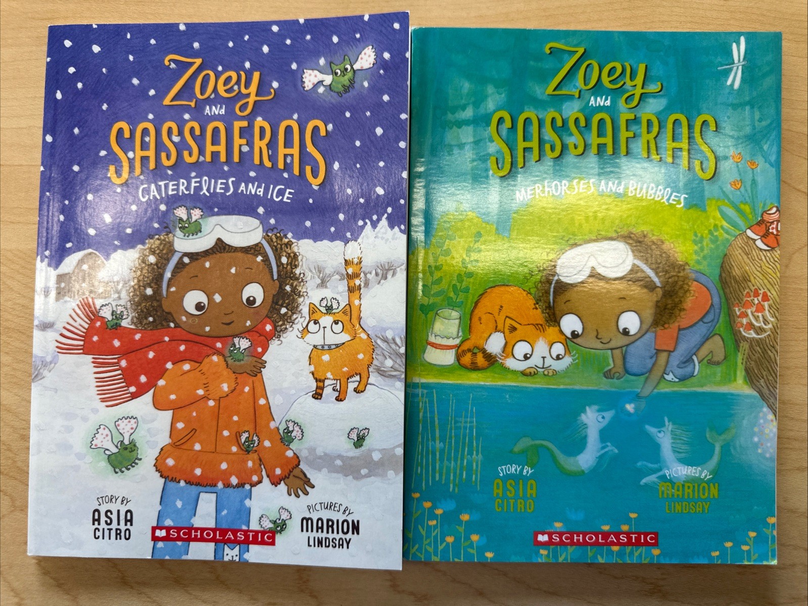 Zoey and Sassafras 2 Book Set by Asia Citro Caterflies & Ice Paperbacks