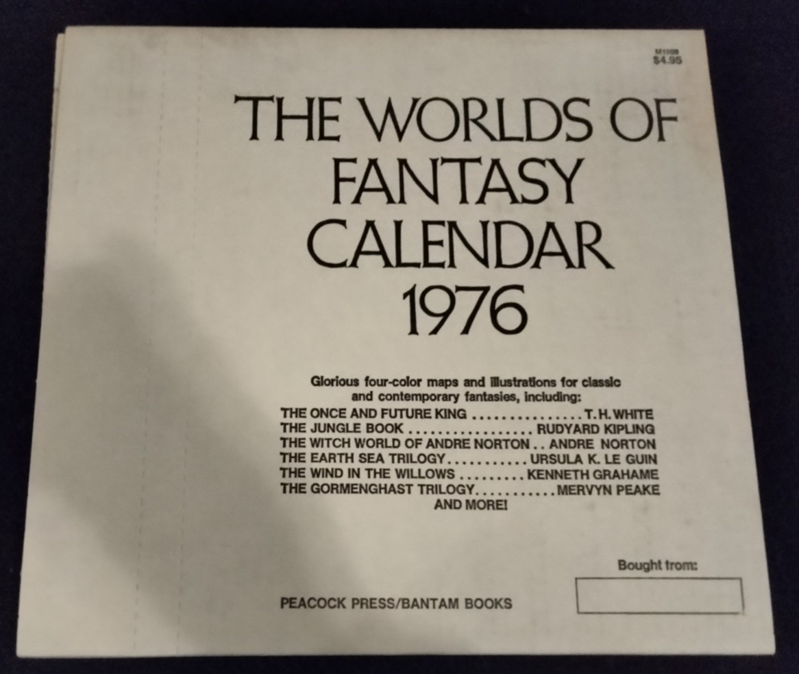 NEW SEALED THE WORLDS OF FANTASY CALENDAR 1976 SCIENCE FICTION VINTAGE ART SCIFI